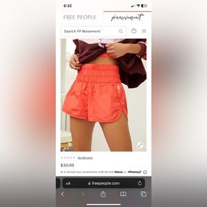 Pink Free People Movement High Waisted Shorts